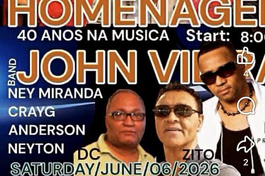 Amigos organiza homenagem aos 40 anos de carreira do músico John Vieira