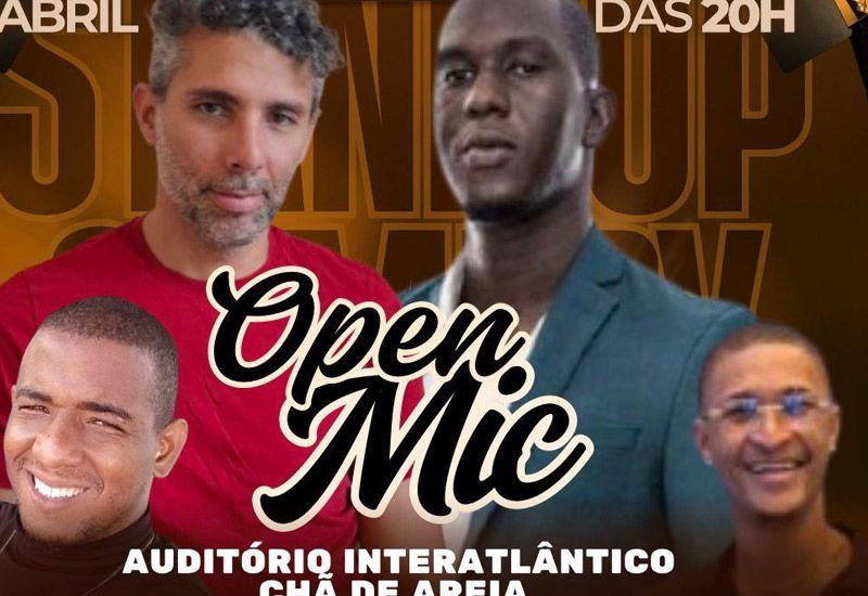 Stand Up Comedy "Open Mic" com Enrique Alhinho, Elton Ezeiruaku, Delvany e Djey, no Auditório Interatlântico