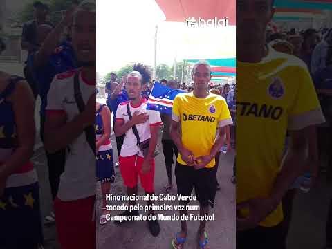 Hino Nacional de Cabo Verde a tocar pela primeira vez num Mundial de Futebol. #mundial2026