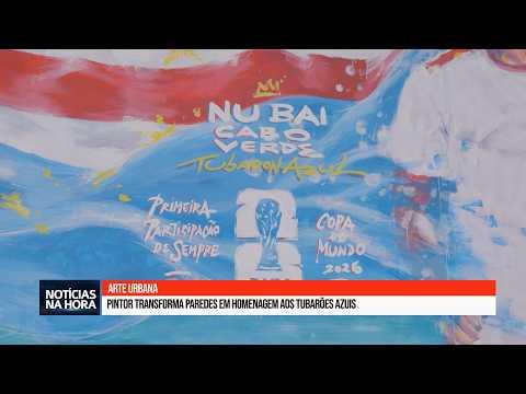 Arte Urbana: Pintor transforma paredes em homenagem aos Tubarões Azuis.