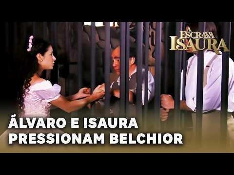 A ESCRAVA ISAURA: Álvaro e Isaura imploram a Belchior por verdade sobre a morte de Leôncio