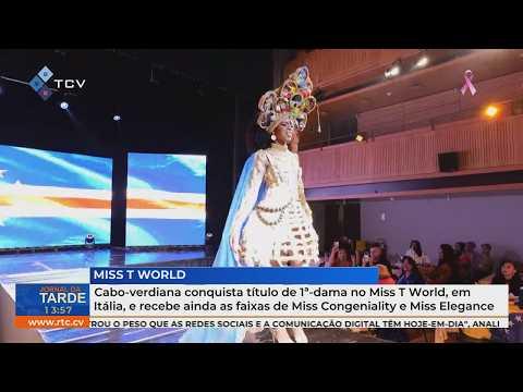 Cabo-verdiana é 1.ª-dama no Miss T World e vence nas categorias Miss Congeniality e Elegance