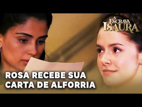 A ESCRAVA ISAURA: Isaura entrega a carta de alforria para Rosa