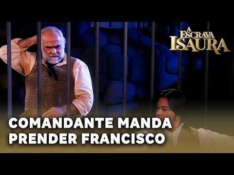 A ESCRAVA ISAURA: Comandante toma depoimento de Francisco e ele acaba preso