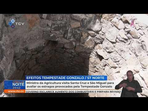 Ministra da Agricultura visita Santa Cruz e São Miguel para avaliar estragos da Tempestade Gonzalo