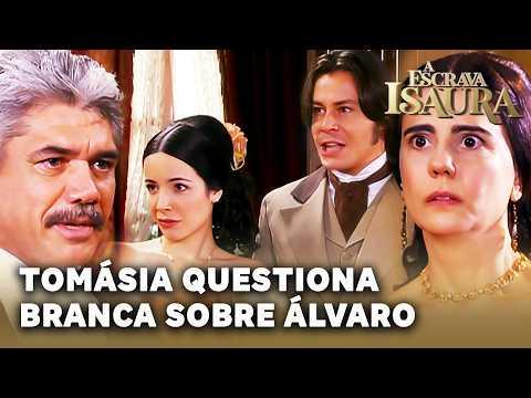 A ESCRAVA ISAURA: Tomásia e Miguel Questionam Branca