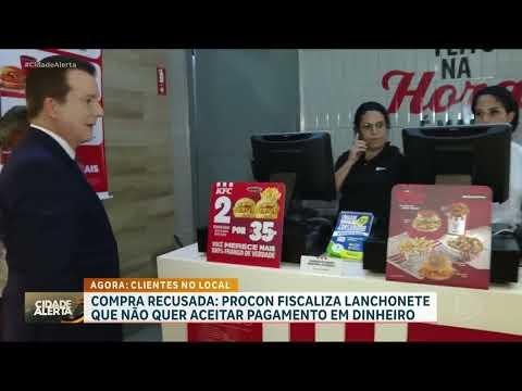 Patrulha do Consumidor: Procon fiscaliza lanchonete que não aceitou pagamento em dinheiro