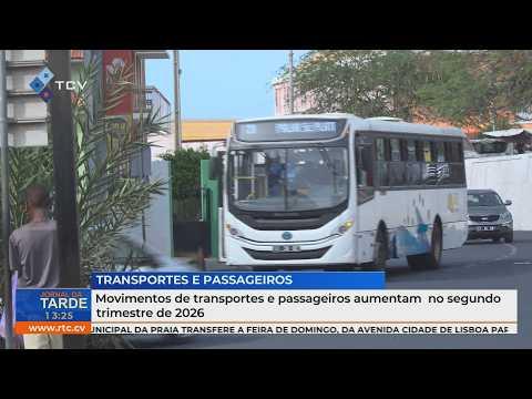 Movimentos de transportes e passageiros aumentam  no segundo trimestre de 2026