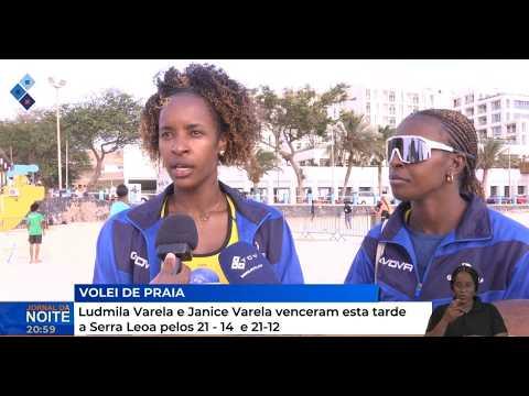 Ludmila Varela e Janice Varela venceram esta tarde a Serra Leoa pelos 21 - 14  e 21-12