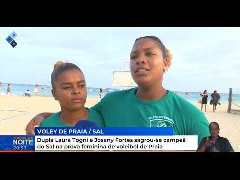 Dupla Laura Togni e Josany Fortes sagrou-se campeã do Sal na provafeminina de voleibol de Praia