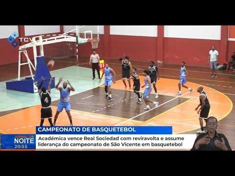 Académica vence Real Sociedad e assume liderança do campeonato de São Vicente em basquetebol