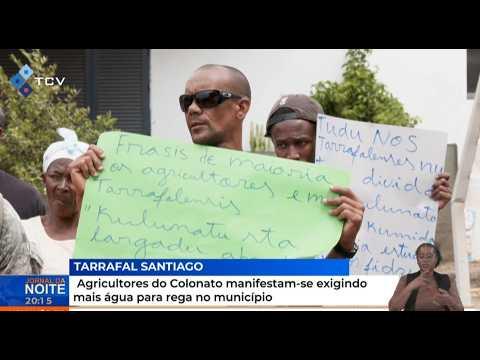 Agricultores do Colonato manifestam-se exigindo mais água para rega no município do Tarrafal