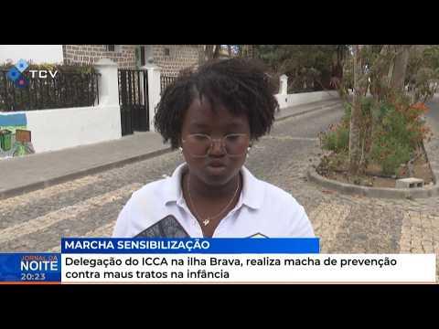 Delegação do ICCA na ilha Brava,  realiza macha de prevenção contra maus tratos na infância