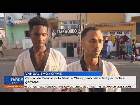 Centro de Taekwondo Mestre Chung vandalizada à pedrada e garrafas