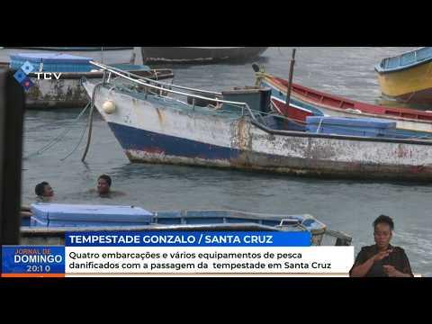 4 embarcações e vários equipamentos de pesca danificados com a passagem da  tempestade em Santa Cruz