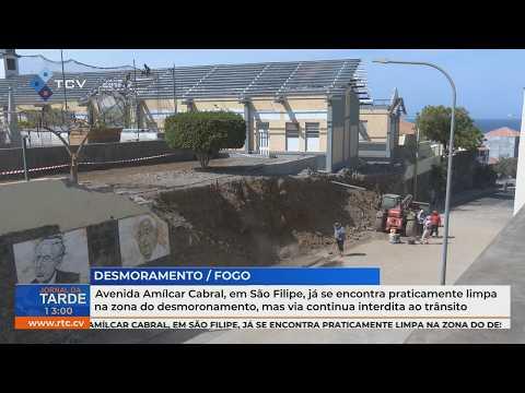 Avenida Amílcar Cabral já está praticamente limpa, mas a via continua interdita ao trânsito