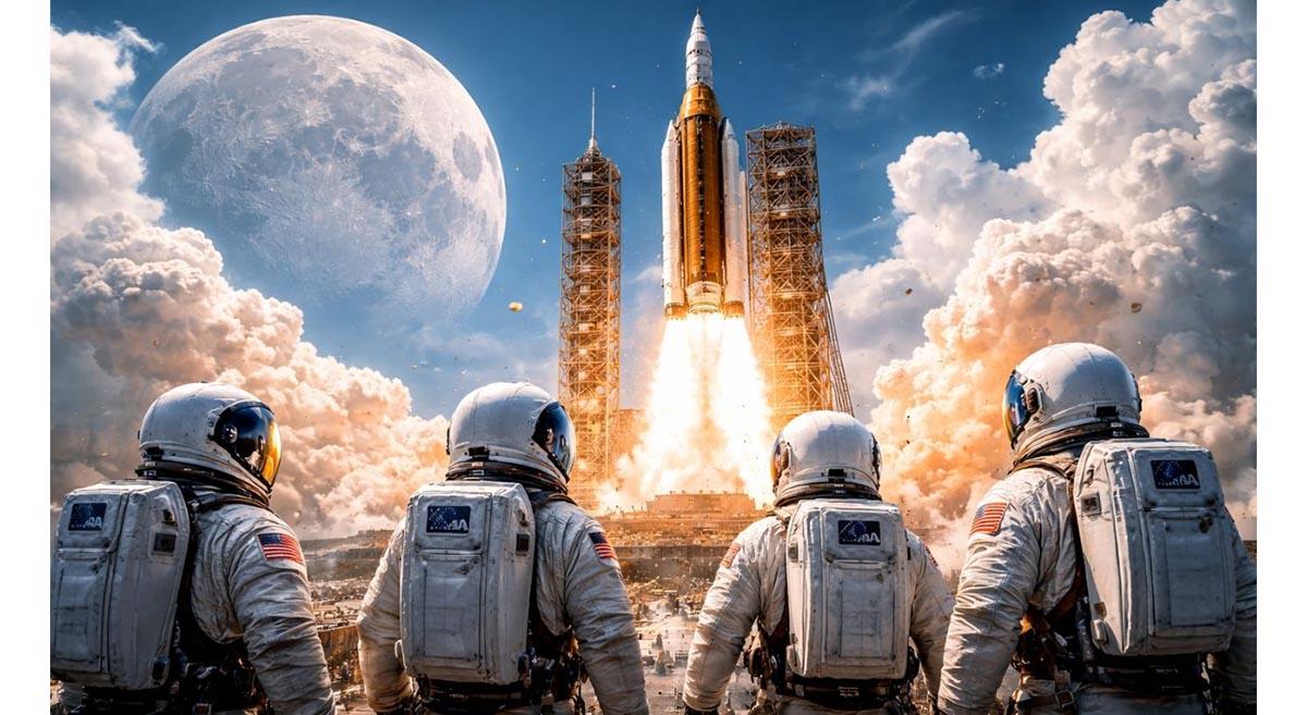 Artemis II: Quatro astronautas da NASA estão a caminho da Lua