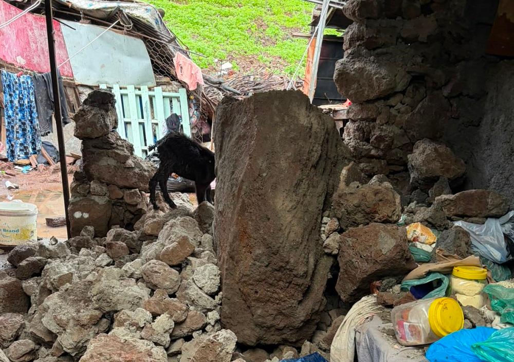 Chuvas provocam queda de pedra e causam danos numa habitação em São Domingos