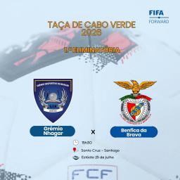 Taça de Cabo Verde: Jogo Grémio Nhagar - Benfica Remarcado para Hoje