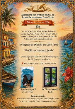 ​Sónia Jardim apresenta “O Segredo de D. José I em Cabo Verde” e “Os Olhares da(quela) Janela” em Portugal
