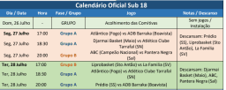 Campeonato Nacional de Basquetebol Sub-18 Masculino arranca na segunda-feira