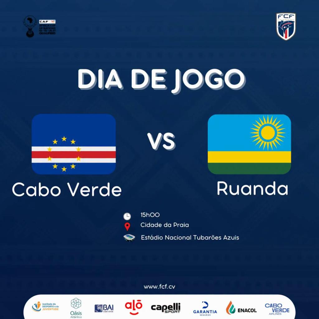 Desporto/
Tubarões Azuis enfrentam Ruanda na qualificação para o CAN 2027