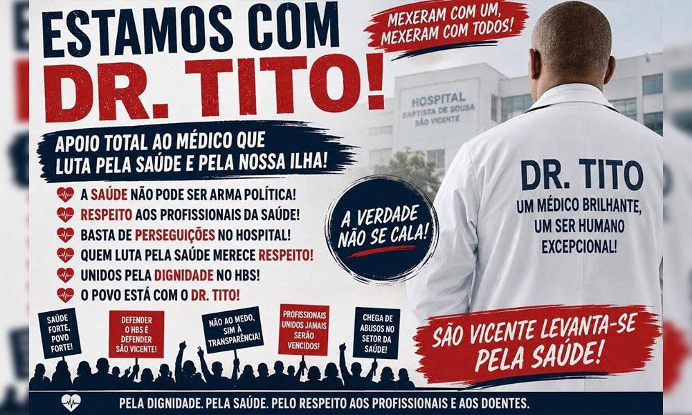 Manifestação de Apoio ao Médico Tito Rodrigues em Mindelo
