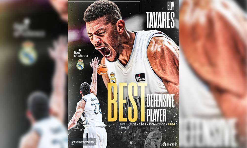 Edy Tavares eleito Melhor Defensor da Liga Espanhola pela sexta vez