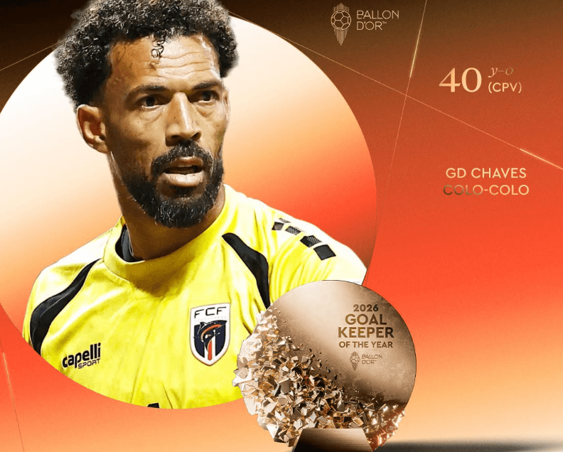 Vozinha entre os nomeados a Melhor Guarda-Redes da Bola de Ouro 2026