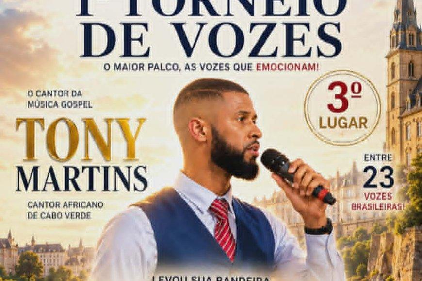 Cantor Tony Martins conquista a medalha de bronze em prestigiado concurso de música gospel no Brasil