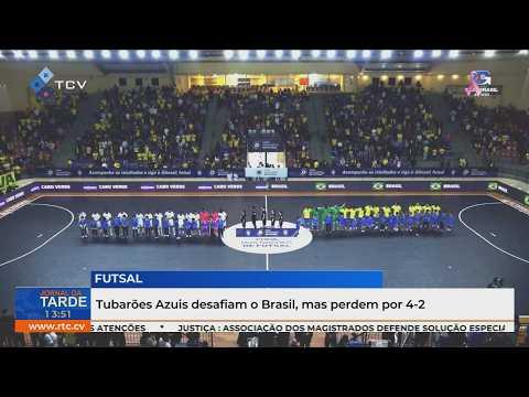 Tubarões Azuis desafiam o Brasil, mas perdem por 4-2