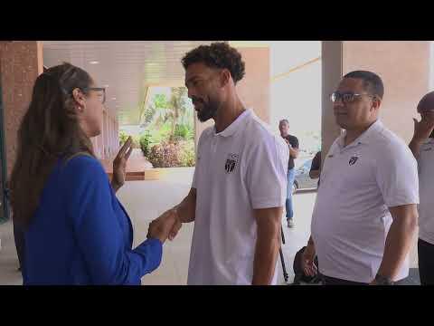 Presidente da Assembleia Nacional recebe a Seleção Nacional de Futebol.