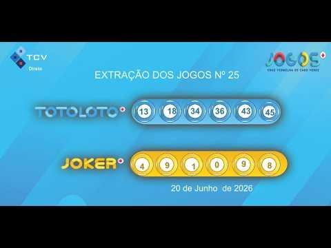 Extração Totoloto e Joker - 20 Junho de 2026