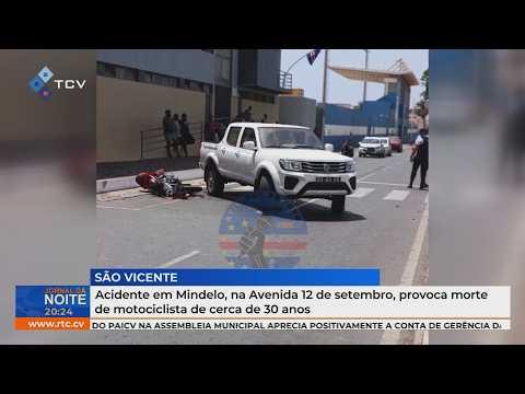 Acidente em Mindelo, na Avenida 12 de setembro, provoca morte de motociclista de cerca de 30 anos