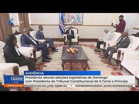Presidente José Maria Neves aborda legislativas com o Presidente do TC de S. Tomé