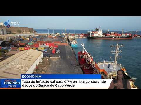 Taxa de inflação cai para 0,7% em Março, segundo dados do Banco de Cabo Verde