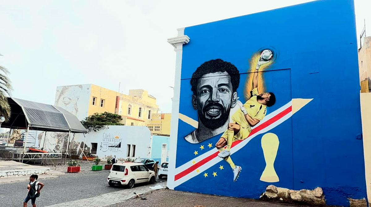 “Tubarão” Vozinha ganha mural de 12 metros no centro do Mindelo executado pelo artista Boss: “Ele merece”