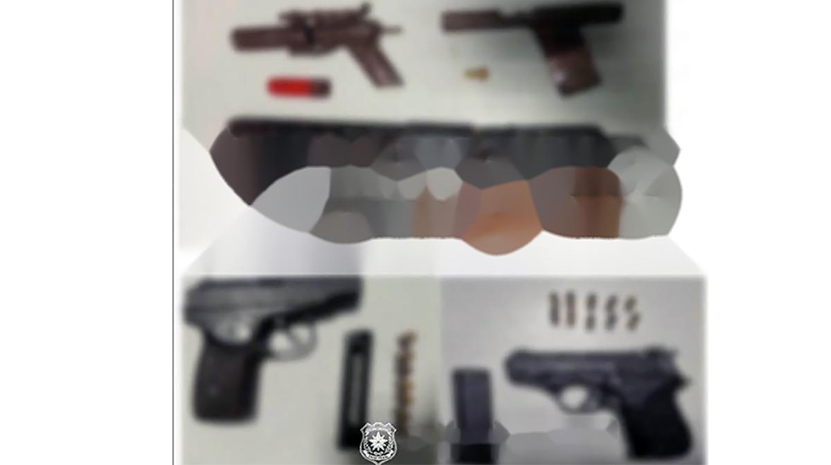 PN detém quatro suspeitos e apreende cinco armas de fogo