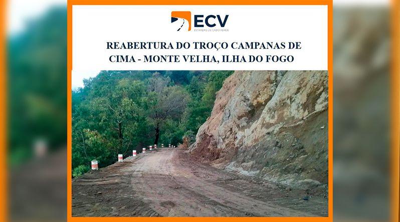 Fogo: Circulação rodoviária entre Campanas de Cima e Monte Velha restabelecida após intervenção na via