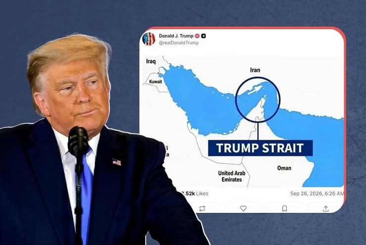 Presidente dos EUA rejeita proposta do Irão para cessar-fogo e publica imagem com “Estreito de Trump”