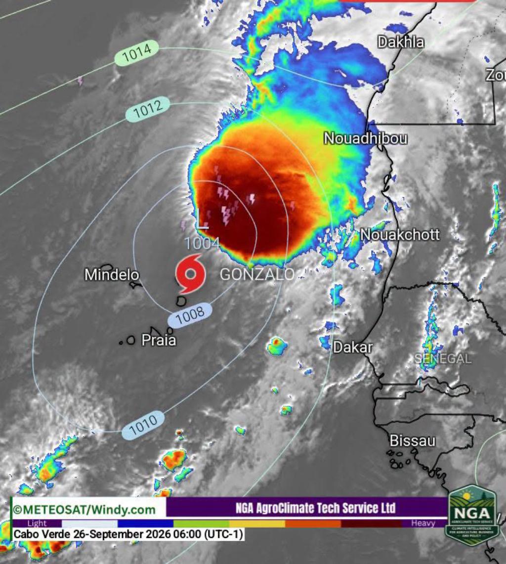 Tempestade Tropical Gonzalo mantém risco de agitação marítima