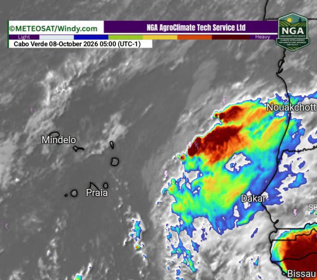 País/
Chuva fraca a forte com trovoada prevista, sobretudo nas ilhas de Sotavento