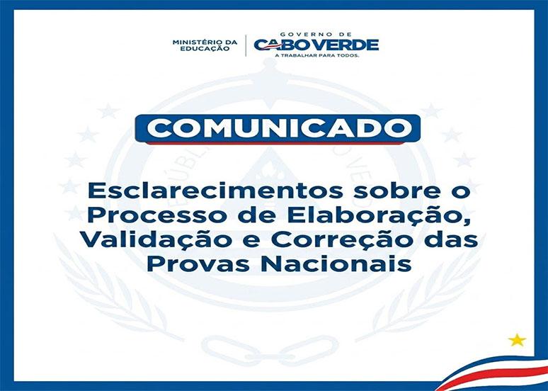 Comunicado de Imprensa: Processo de Elaboração, Validação e Correção das Provas Nacionais